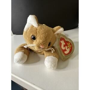 Ty Beanie Nip born March 6, 1994 the white paws Cat New 8" 20cm MWMT